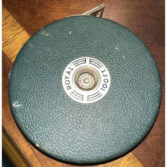 Vintage Steel 100 Ft. Tape Measure The Lufkin Ni-Clad Rule  USA Very Good - Picture 2 of 9